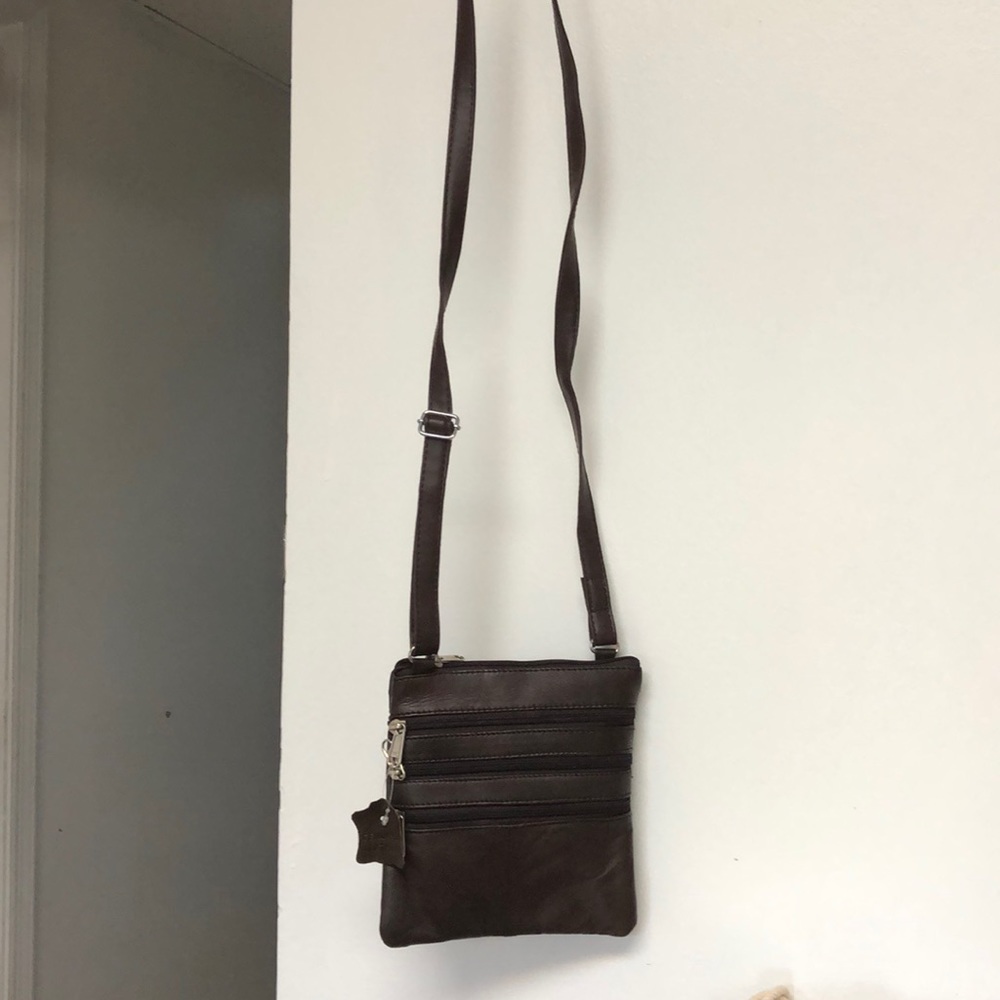 Genuine leather small cross body/shoulder bag
